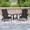Flash Furniture Black Adirondack Side Table and 2 Chair Set JJ-C14501-2-T14001-BK-GG - alternate 1